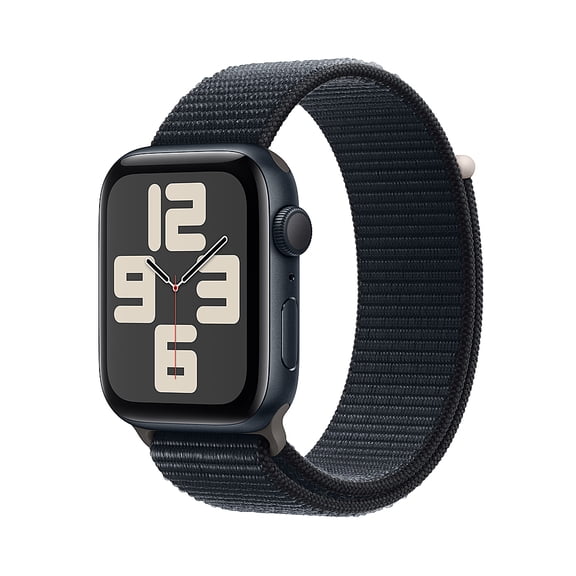 Pre-Owned Apple Watch SE (2nd Gen) [GPS 44mm] Smartwatch with Midnight Aluminum Case and Midnight Sport Loop. Fitness & Sleep Tracker, Crash Detection, Heart Rate Monitor