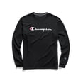 thumbnail image 1 of Champion Mens Classic Jersey Long-Sleeve Tee, L, 1 Black, 1 of 4