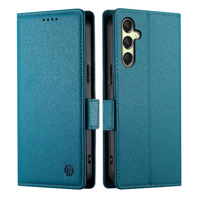Magnetic Wallet Case with Card Holder & Stand for Samsung Galaxy A16 Blue