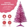 thumbnail image 6 of 4ft Artificial Christmas Pine Tree w/115 Tips&50 Light, Pink Christmas Tree for Outdoor,Home,Office,Party,Xmas Holiday Decoration, 6 of 8