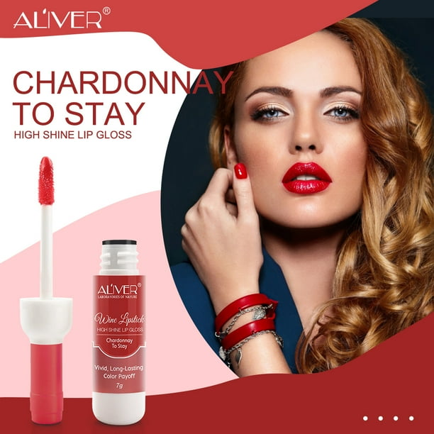 Aliver 6 Colors Wine Lip Tint Liquid Lip Gloss Long Lasting Matte Lip Stain
