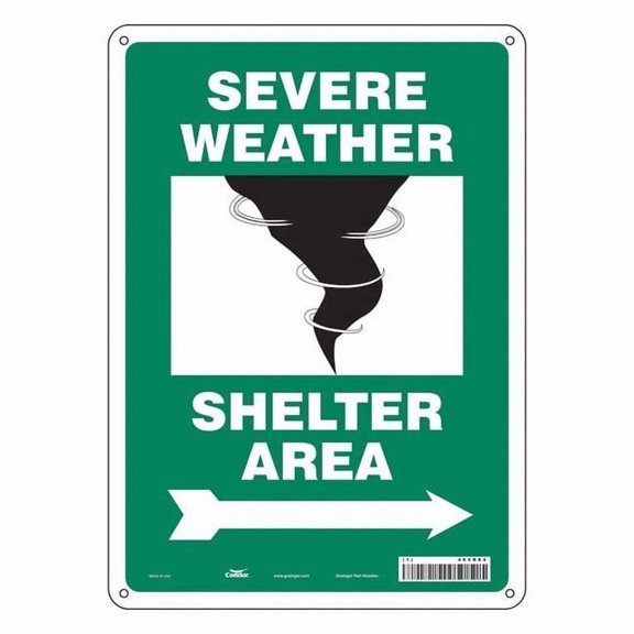 Condor Safety Sign,10" Wx14" H,0.055" Thickness 465R84