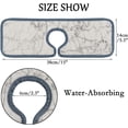 thumbnail image 2 of GZHJMY 2PCS Faucet Absorbent Mat, White Marble Washable Sink Splash Guard, Kitchen Bath Countertop Microfiber Sink Drying Mats for Kitchen, 2 of 7