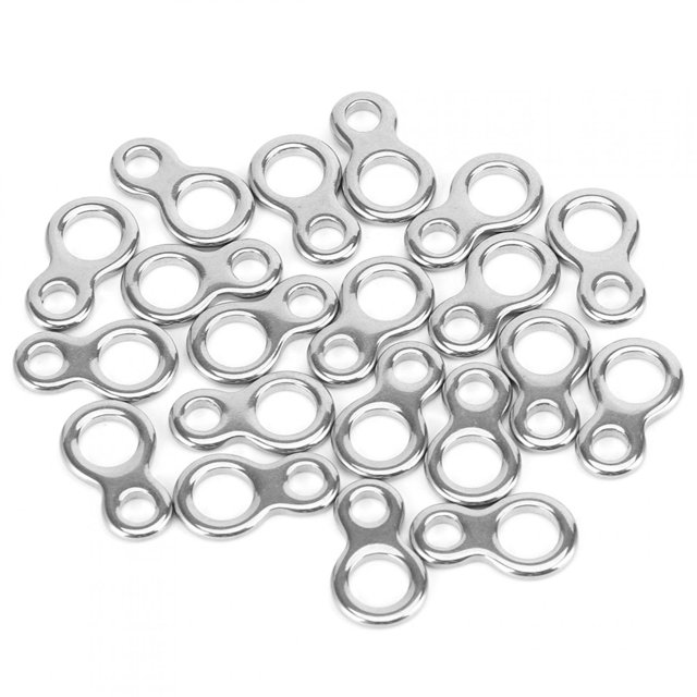 Aparejos de pesca NikouMX 2 bolsas de conector de pesca doble Anillo de núcleo completo