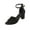 Black, variant on Women Peep Toe High Heel Sandals with T-Strap Design Block Heel Comfortable Summer Shoes
