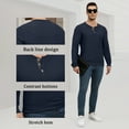 thumbnail image 4 of FEDTOSING Mens Waffle Henley Shirts Long Sleeve Fall Comfy T-Shirts Button Down V Neck Casual Pullover, 4 of 6
