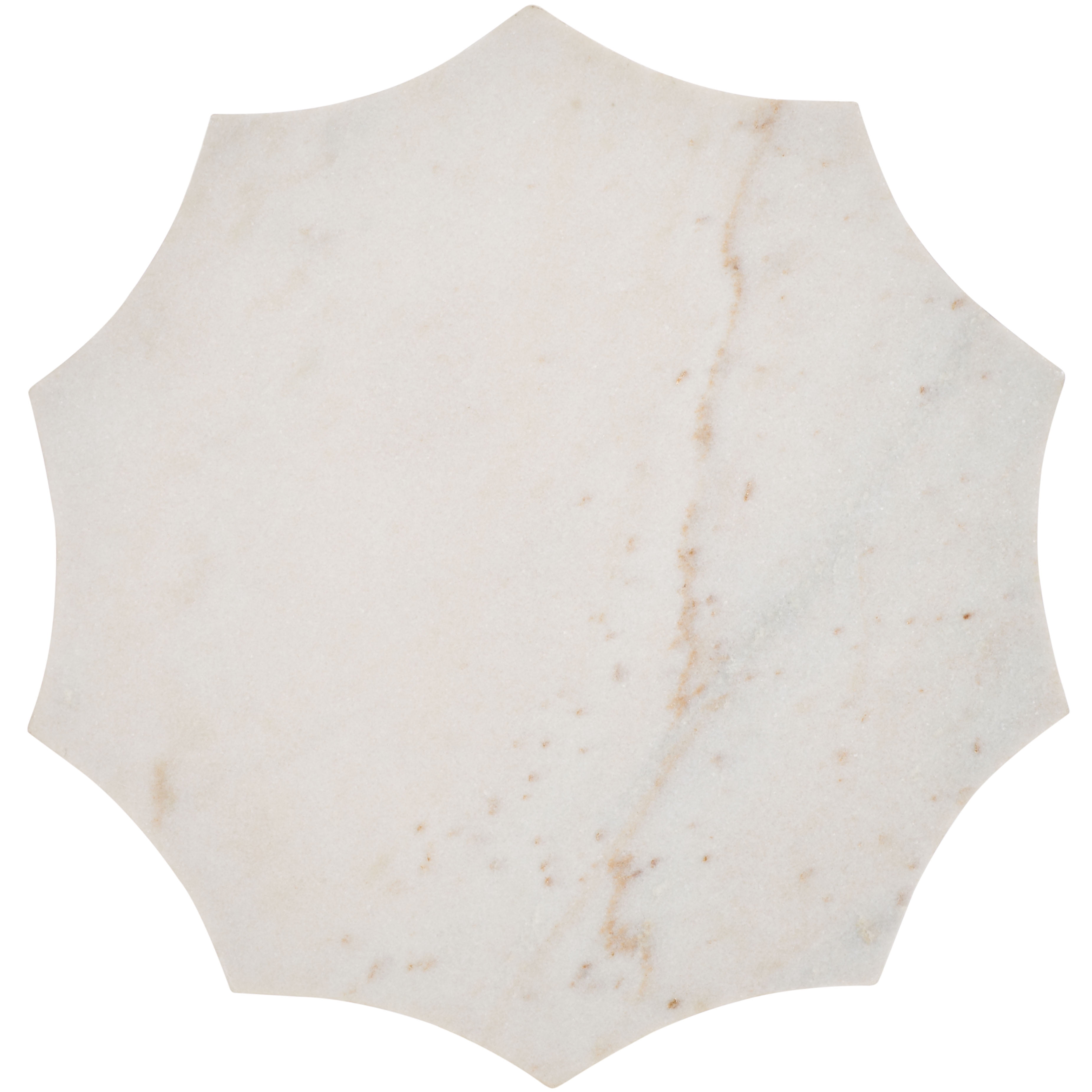 Safavieh Starbella Glam Metal And Marble Free Form End Table, White / Gold