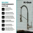 thumbnail image 3 of Kraus KPF-1610SFSCH 18 in. Spot Free Bolden Commercial Kitchen Faucet with Dual Function Pull-Down Sprayhead in All-Brite - Stainless Steel & Chrome Finish, 3 of 11