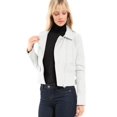 thumbnail image 3 of Made by Olivia Women's Long Sleeve Zipper Closure Moto Biker Faux Leather Jacket, 3 of 7