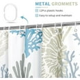 thumbnail image 5 of Coastal Shower Curtain, Ocean Beach Seashell Starfish Shower Curtain for Bathroom Decor, Marine Underwater Waterproof Fabric Shower Curtain Set with Hooks, 72x72, Blue, 5 of 6
