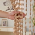 thumbnail image 3 of Inteprter Cortina de madera natural con cuentas para puerta, divisor de ambientes, estilo bohemio hippie, para colgar en el patio. Sombras de ventana mi, 3 of 6