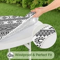 thumbnail image 5 of Elastic Edge Round Table Cover Boho Floral, 44 Inch Fits 38"-42" Tables, Durable & Wipe Clean for Birthday Parties and Events, 5 of 7