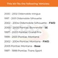 thumbnail image 3 of Max Advanced Brakes - Brake Kit for 1997-2005 Buick Century LeSabre Regal 1997-2005 Chevy Venture Pontiac Montana Front Replacement Cross Drilled Disc Brake Rotors and Ceramic Brake Pads, 3 of 9
