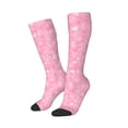 thumbnail image 2 of Easygdp Breast Cancer Awareness Soccer Socks Sport Knee High Socks Calf Compression Athletic Socks for Men and Women, 2 of 8