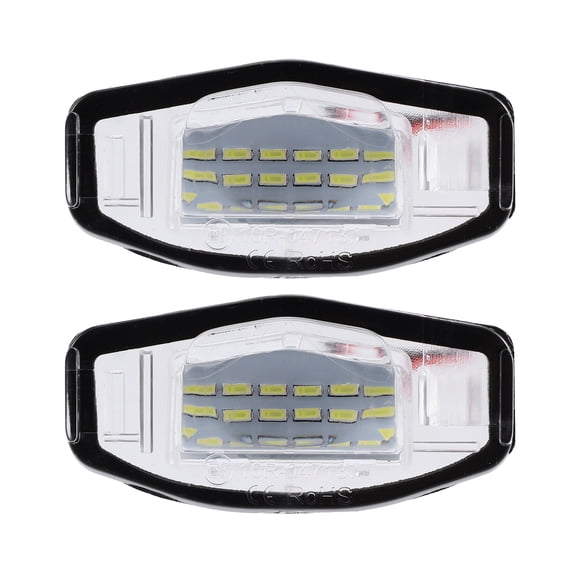 Unique Bargains 1 Pair Car 6000K White LED License Plate Light Assembly 34100-S0A-013 3014SMD for Acura TL 2004-2008