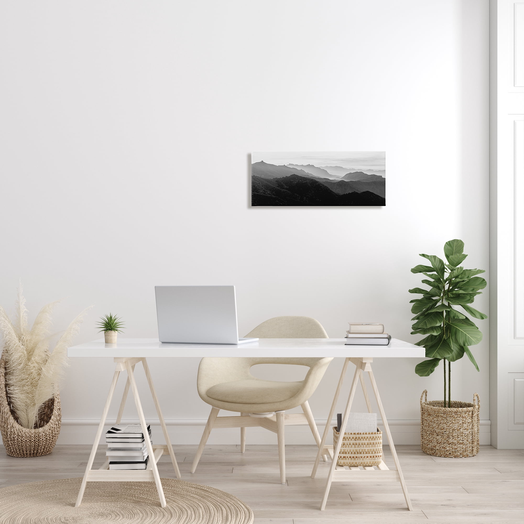 Stupell Indtries Misty Sky Open Mountain Landscape Black White Photography,24 x 10,Design by Danita Delimont