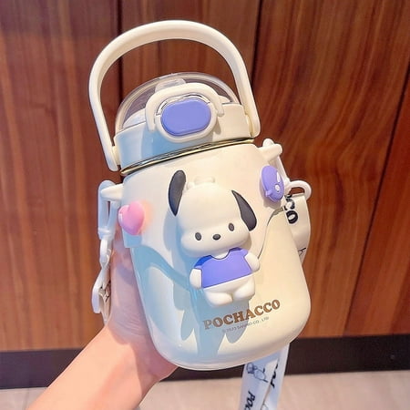 

High-looking Internet celebrity Sanrio joint-name water cup with adjustable strap cup large capacity cute girl thermos cup
