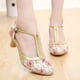 thumbnail image 4 of XIHAHA-zapatos de baile latino con estampado para mujer, zapatillas de baile de salón de Tango, sandalias de boda para niña, 4 of 5