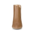 thumbnail image 6 of BLISSFUL STEP Women's Pointed Toe Zipper Wedge Heel Ankle Booties, 6 of 6