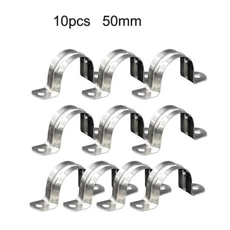 

10Pcs 304 Stainless Steel Pipe Holder U Shape Clamp Pipe Clamp Set