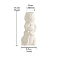 thumbnail image 3 of Xecvkr Bunny Ceramic Vase Head Rabbit Floral Arrangement Animal Tabletop Home Living Room Bedroom Office Decor Flower Holder 1 Piece White, 3 of 6