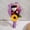 A-Purple, variant on Crochet Sunflower Bouquet, Hand Knitted Floral Arrangement for Her Mother Family Member, Long Lasting Artificial Flower Decor for Desk Shelf Bedroom Living Room Memorial Gifting Decoration