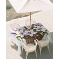 thumbnail image 3 of 52x70 Inch Outdoor Tablecloth with Umbrella Hole Zipper Rectangle Pastoral Floral Rectangular Tablecloths Outside Waterproof Spring Meadow Blooms Botanical Patio Table Cloth Cover for Picnic Party, 3 of 8