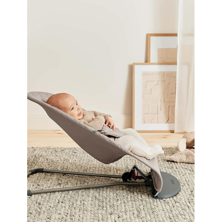 BabyBjorn Bouncer Bliss, Sand Gray, Cotton Infant Seat for