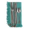 thumbnail image 2 of Design Imports CAMZ11661 Agate Bleu Hacienda Rayé Serviette à Franges - Lot de 6, 2 of 2