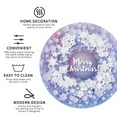 thumbnail image 3 of Pofeuu Round Snow Merry Christmas Print Coasters for Drinks, 4Pack PU Leather Coasters, Bar Drink Coasters for Tabletop Protection, Furniture from Damage-Round Shape, 3 of 6