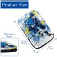 thumbnail image 4 of Ice Hockey Soft Furry Printed Car Armrest Pad Mat Comfortable Armrest Accessory 12.5x8.2 Inch, 4 of 6