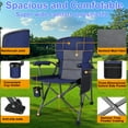 thumbnail image 6 of Camping Chairs for Adults, Portable Folding Lawn Chairs with Side Pockets & Cup Holder for Outside, Fishing, Camp & Garden, Dark Blue, 6 of 7