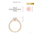thumbnail image 5 of ANGARA IGI Certified Lab Grown 1 Ct Diamond Engagement Ring for Women in 14K Rose Gold (Size-7x5mm| Color-F-G| Clarity-VS) | April Birthstone, Anniversary, Jewelry Gift for Women | Diamond Ring, 5 of 7