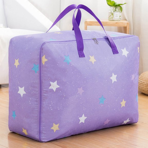 Large Capacity Travel Storage Bag, Non-Woven Duffel Bag for Quilts, Clothes and Personal Items, Portable, Waterproof, Foldable Organizer for Moving, Travel, Camping and Storage