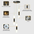 thumbnail image 5 of Modern Kitchen Island Pendant Light Mini Black Gold Pendant Lights Dimmable LED Light Fixture for Bedroom Dining Room Hallway （3-Light）, 5 of 8