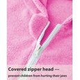 thumbnail image 3 of Toalla con capucha para niños Miss Shorthair con cremallera rosa 11-13, 3 of 7