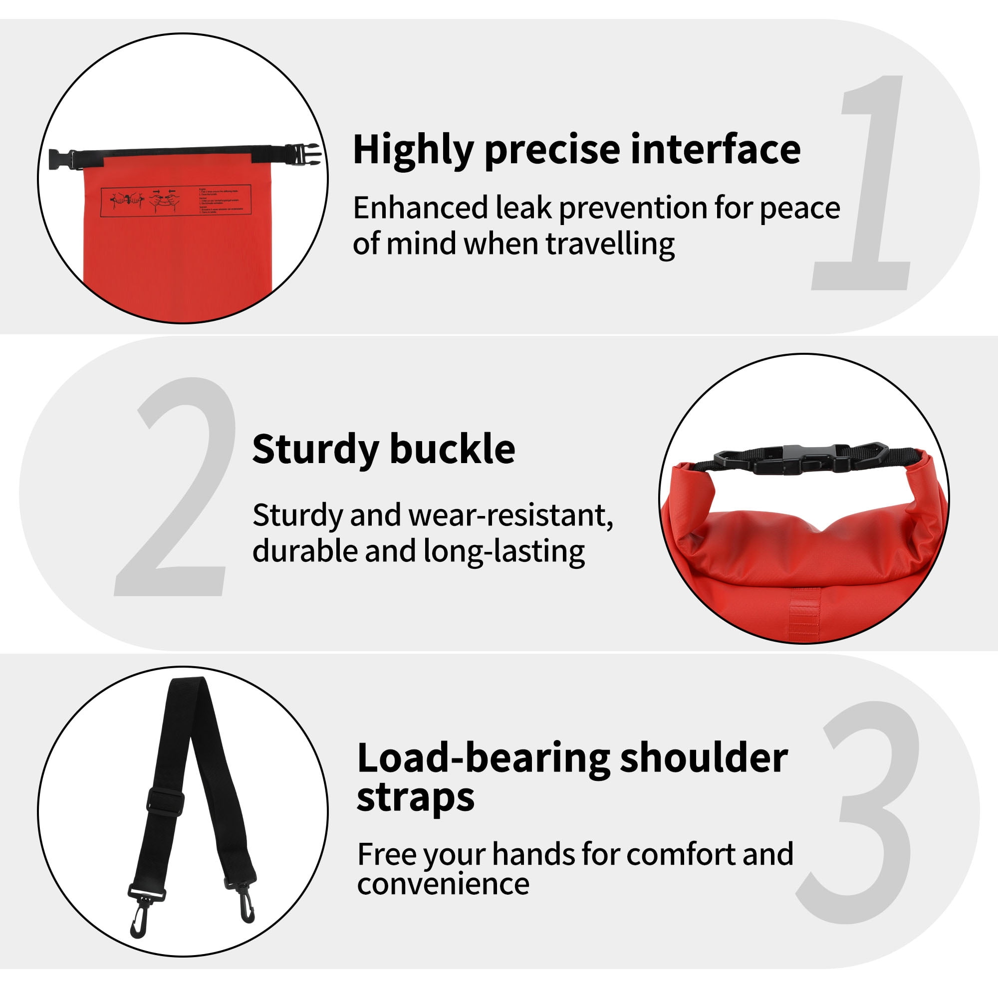 Unique Bargains Durable Waterproof Dry Bag Red Pattern 1
