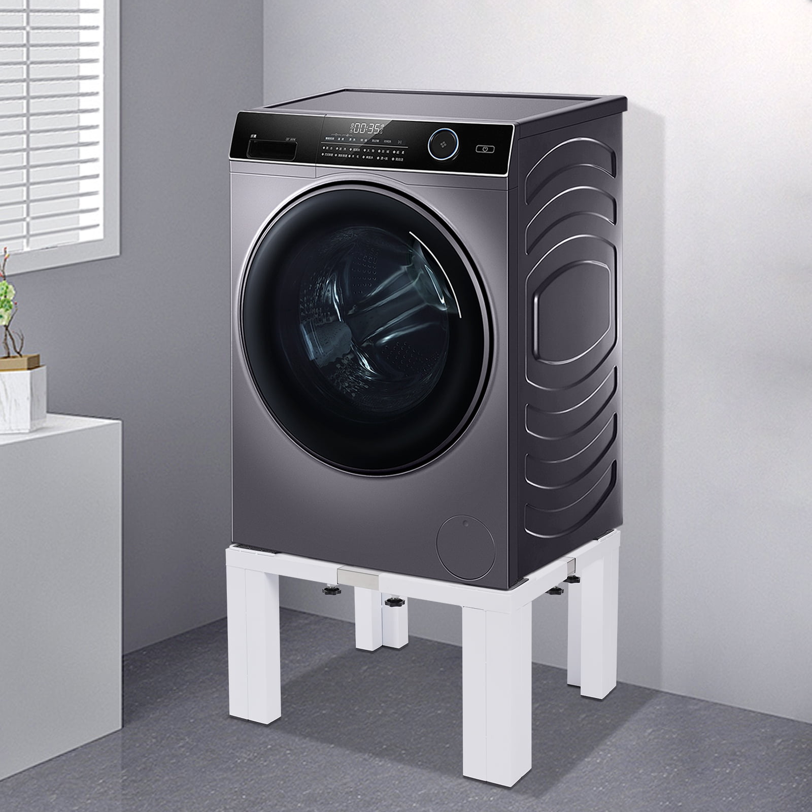 Washer Pedestal Stainless Steel Dryer Stand Pedestal Washing Machine Stand White for Homes, Restaurants