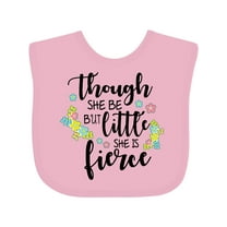 Inktastic Though She Be but Little She is Fierce Shakespeare Girls Baby Bib