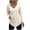 Beige, variant on Women's Loose Casual Long Sleeve Waffle Sweatshirt Tops with Drawstring Hooded V-Neck Fall Pullover Hoodies