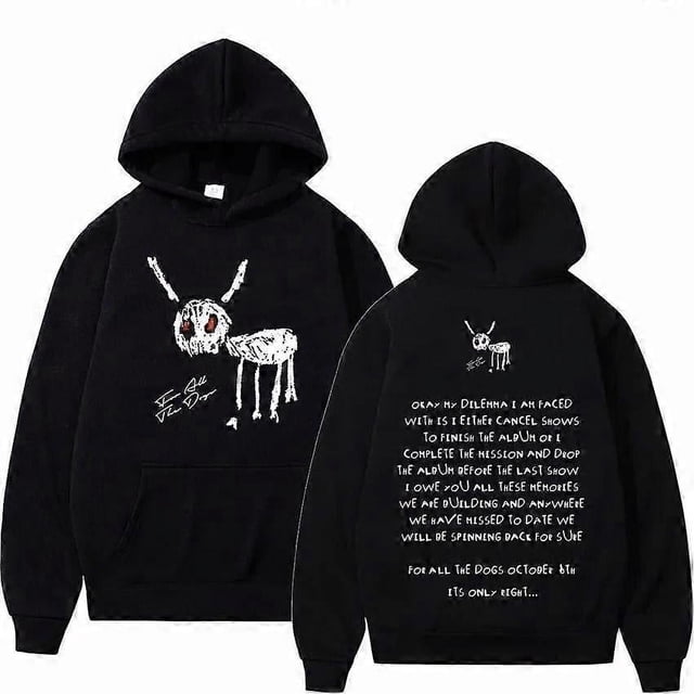 Hip Hop Retro Pullover Sweatshirt("for All The Dogs") For Men
