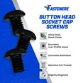 thumbnail image 3 of Fastenere Button Head Socket Cap Screws - 4-48 x 1/2" (25-Pcs) Alloy Steel, Fully Threaded, Fine Black Oxide Finish, Corrosion-Resistant, Machine Thread, Easy to Install w/ Allen Hex Drive, 3 of 4