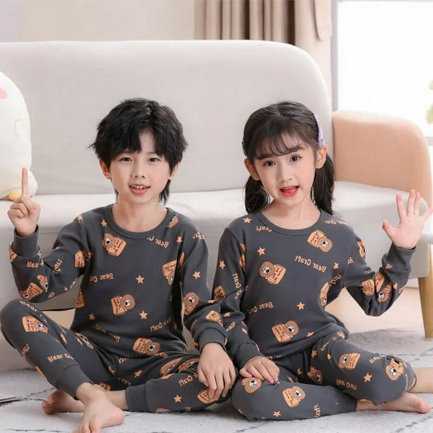 Conjunto de pijamas de Navidad para ninos y ninas ropa de dormir para adolescentes 2 piezas 6 8 10 y 12 anos