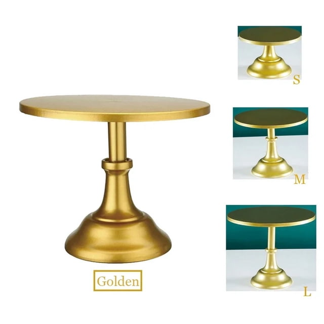 Cake Stand Home Party Dessert Table Display Rack Dessert Cake Tray Cold Meal Tea Break Table Afternoon Tea Center Rack Metal GOLDEN (M) 10 INCH-1PCS