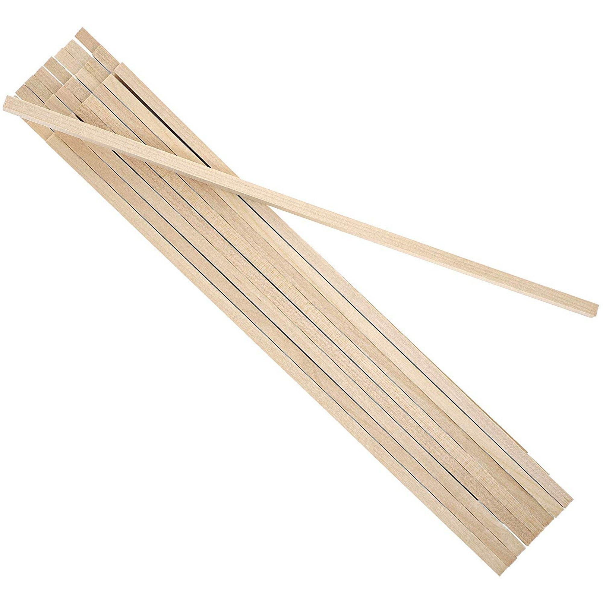 Square Wood Dowel Rods For Diy Crafts (25 Count)