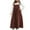 Brown, variant on Puyaiuu New Plus Size Summer Dresses Women Fashionable Casual Plus Size Solid Color Camisole Jumpsuit Long Skirts Casual Dresses for Women