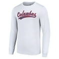 thumbnail image 2 of Men's Starter White Columbus Blue Jackets Tailsweep T-Shirt, 2 of 3
