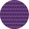 thumbnail image 1 of Ahgly Company Machine Washable Indoor Round Transitional Purple Iris Purple Area Rugs, 5' Round, 1 of 7