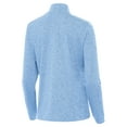 thumbnail image 3 of Men's Antigua Heather Blue St. Louis Blues Mentor Long Sleeve Quarter-Zip Mock Polo, 3 of 3