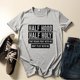 thumbnail image 1 of ICHUANYI Clearance Fashion Women Summer Letter Printing Short Sleeve Shirt Casual Tops Blouse(Gray, S) ICHUANYI WER2023081207355, 1 of 3